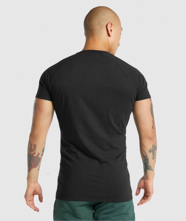 Panske Tricka Gymshark Critical 2.0 Čierne | RH0452173